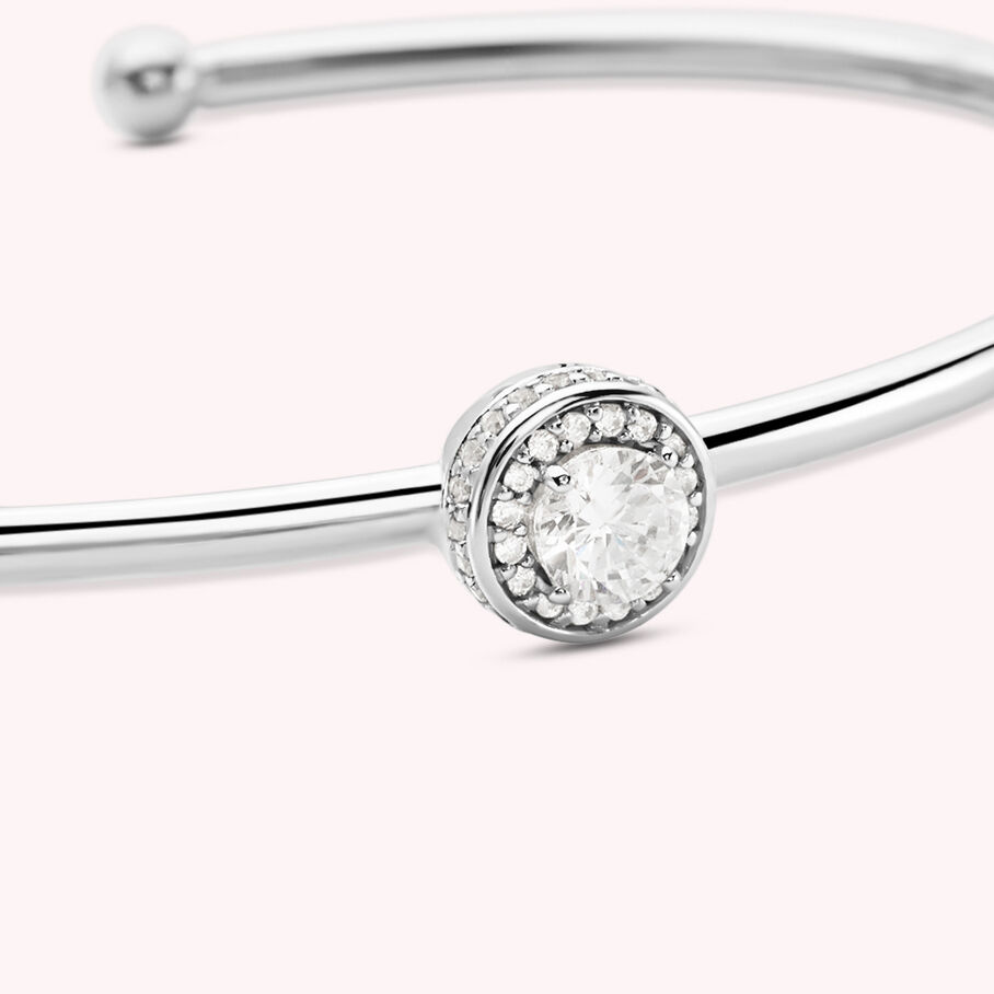 Jonc IMPERIAL - Cristal / Argenté - Bracelets  | Agatha