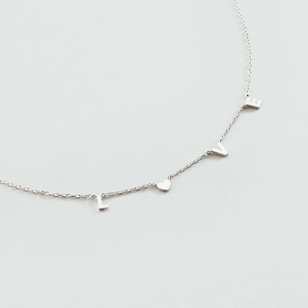 Collier ras du cou WITH LOVE - Argenté - Colliers fantaisie  | Agatha