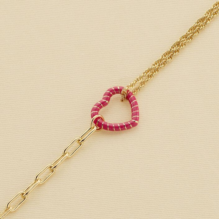 Bracelet souple SESHA - Rose / Doré - Bracelets  | Agatha