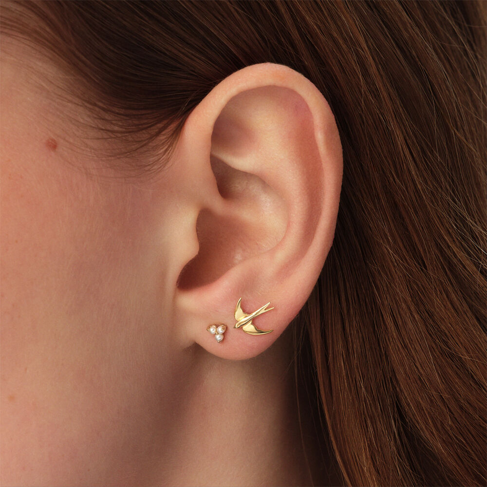 Boucles d'oreilles puces MIX & MATCH - Perle / Dor&eacute; - Boucles d'oreilles puces  | Agatha