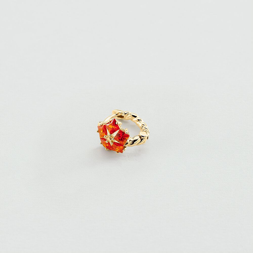 Piercing créole STUNNING - Orange / Doré - Piercings  | Agatha