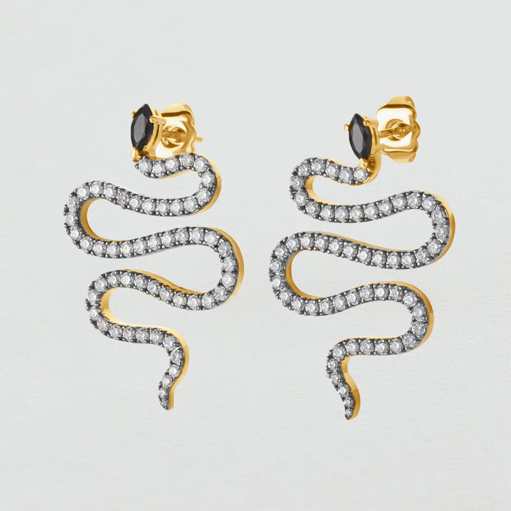 Boucles d'oreilles pendantes SNAKY - Cristal / Gun - Boucles d'oreilles pendantes  | Agatha