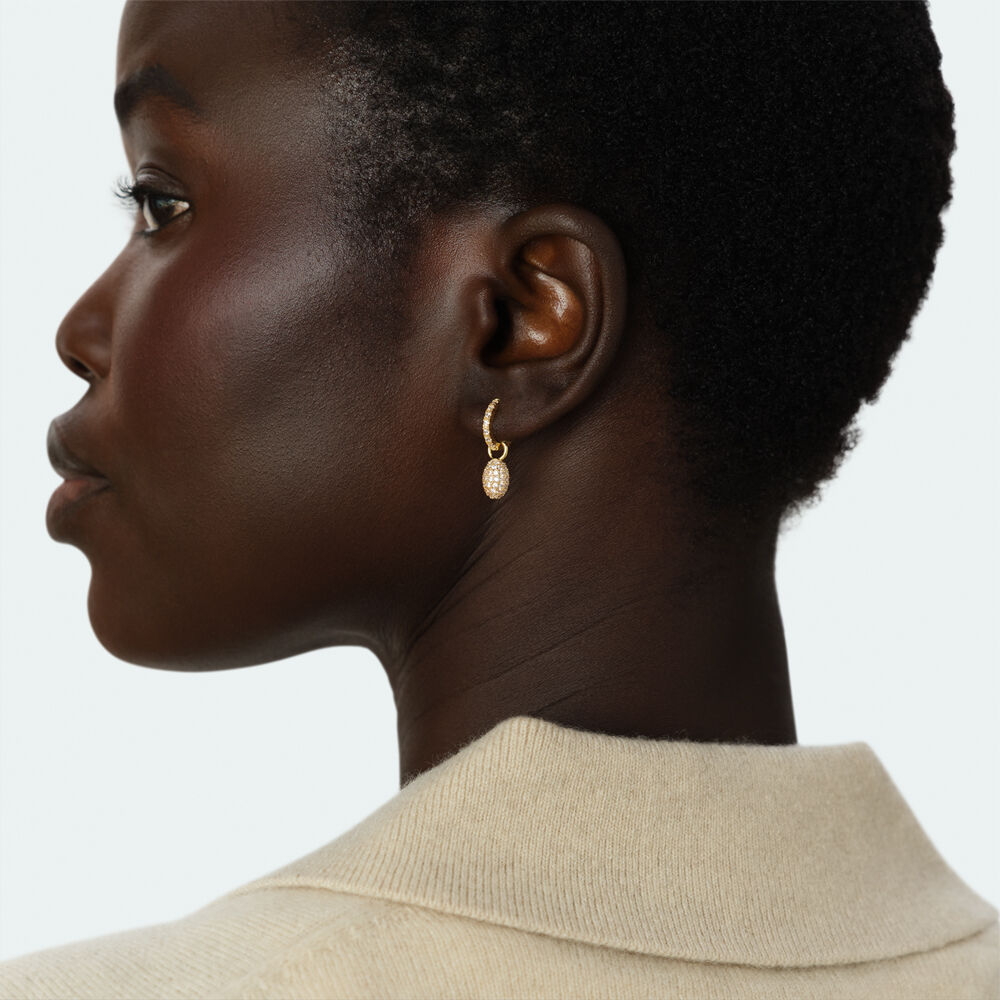 Pendentif OVALE PAV&Eacute; - Cristal / Dor&eacute; - Nouveaut&eacute;s  | Agatha
