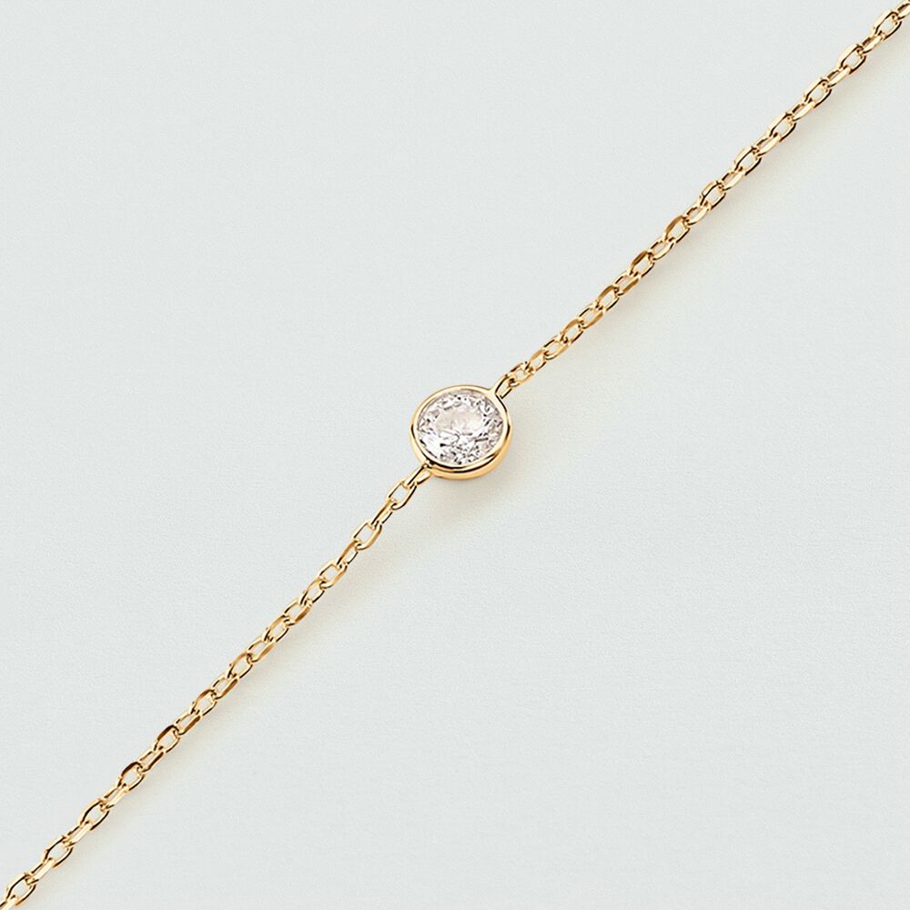 Bracelet souple BRILLANT - Cristal / Doré - Bracelets fantaisie  | Agatha