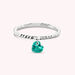 Bague fine BEGUIN - Vert / Argenté - Bagues  | Agatha