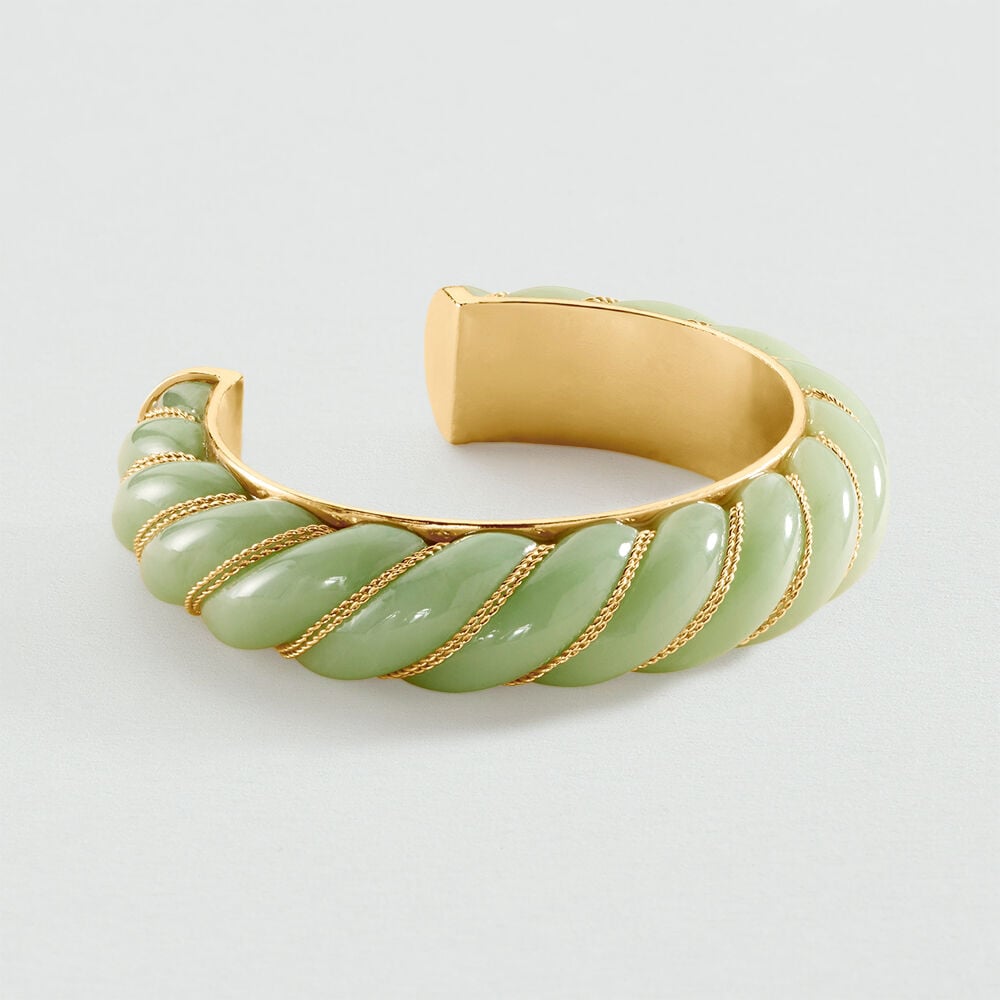 Jonc TORSADES - Vert / Doré - Bracelets fantaisie  | Agatha
