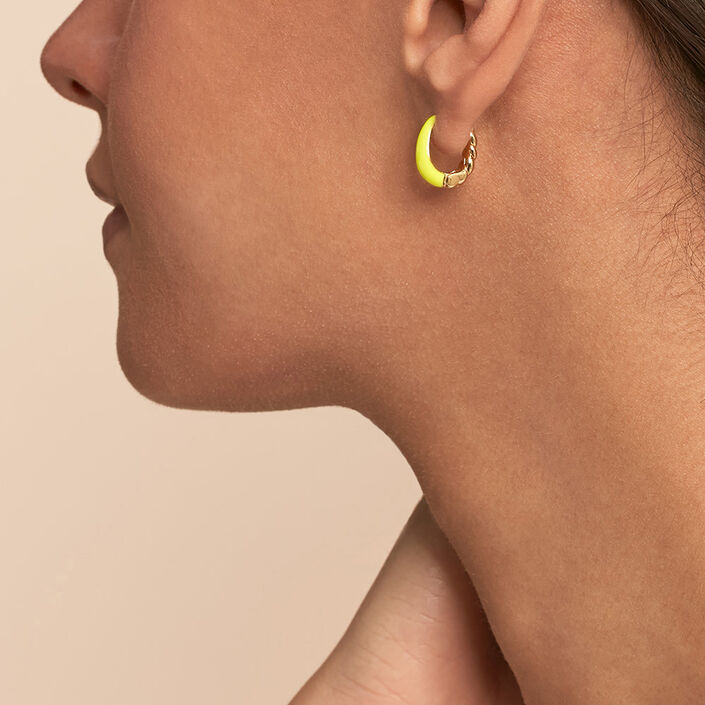 Créoles ATMA - Jaune / Doré - Boucles d'oreilles  | Agatha