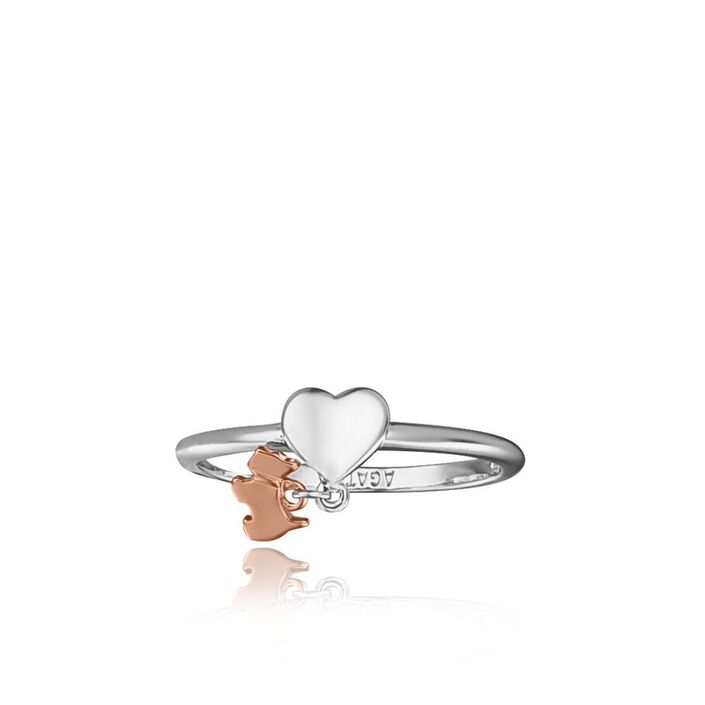 Bague fine SCOTLOVE - Argenté / Rose - Bagues  | Agatha