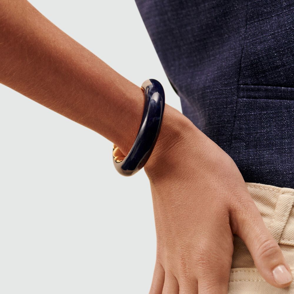 Jonc TORSADES - Bleu / Dor&eacute; - Bracelets fantaisie  | Agatha