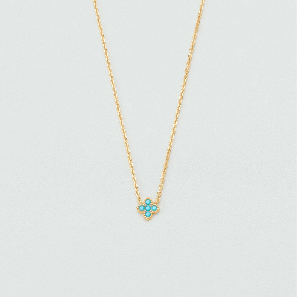 Collier ras du cou BELOVED - Turquoise / Dor&eacute; - Colliers ras du cou  | Agatha
