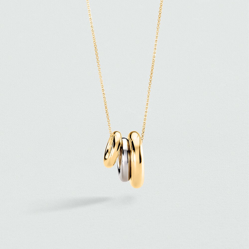 Collier mi-long TRIJONC - Dor&eacute; / Argent&eacute; - Colliers fantaisie  | Agatha