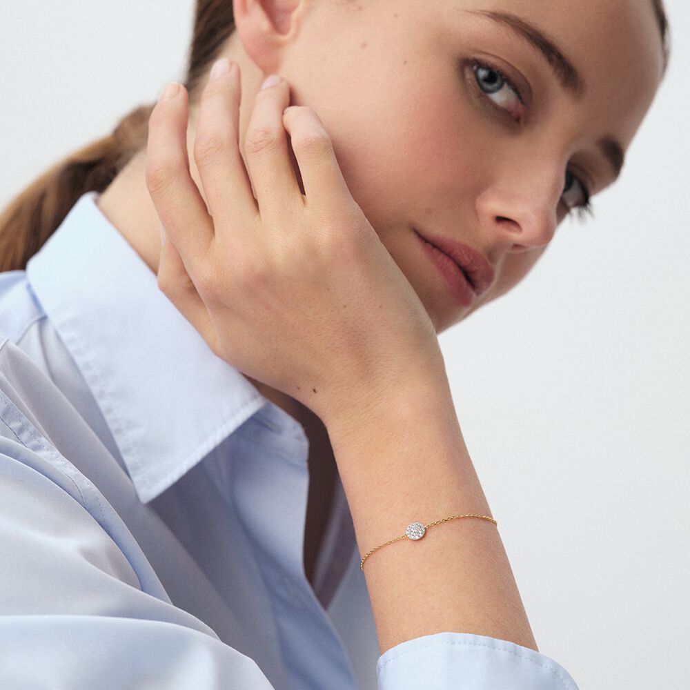 Bracelet souple CRYSTAL - Cristal / Dor&eacute; - Bracelets fantaisie  | Agatha