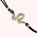 Bracelet cordon SNAKY - Doré / Noir - Bracelets  | Agatha