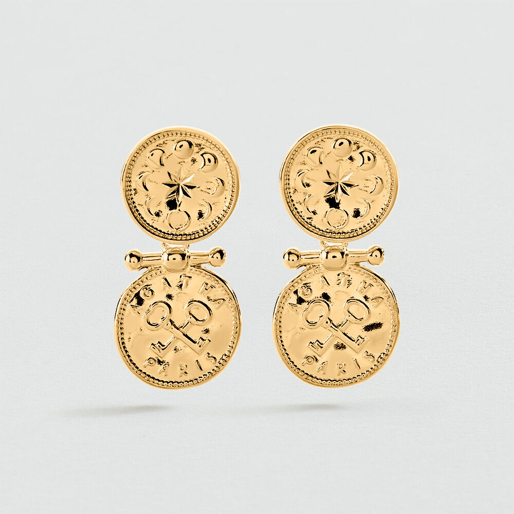 Boucles d'oreilles pendantes SAINT HONORE - Dor&eacute; - Boucles d'oreilles pendantes  | Agatha