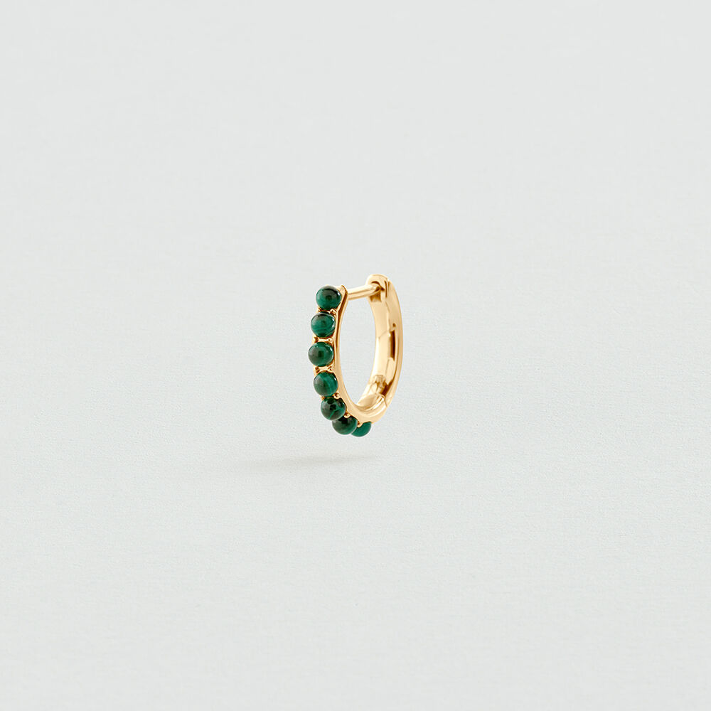 Cr&eacute;ole &agrave; l'unit&eacute; PIERRES NATURELLES MIX & MATCH - Vert / Dor&eacute; - Boucles d'oreilles  | Agatha