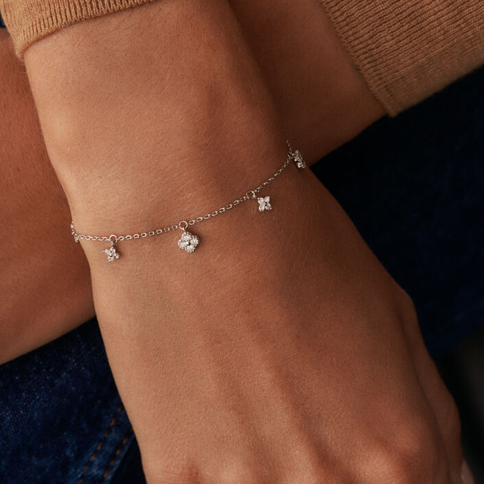 Bracelet souple BELOVED - Cristal / Argenté - Bracelets  | Agatha