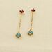 Boucles d'oreilles pendantes BELOVED - Multicolore / Doré - Boucles d'oreilles  | Agatha