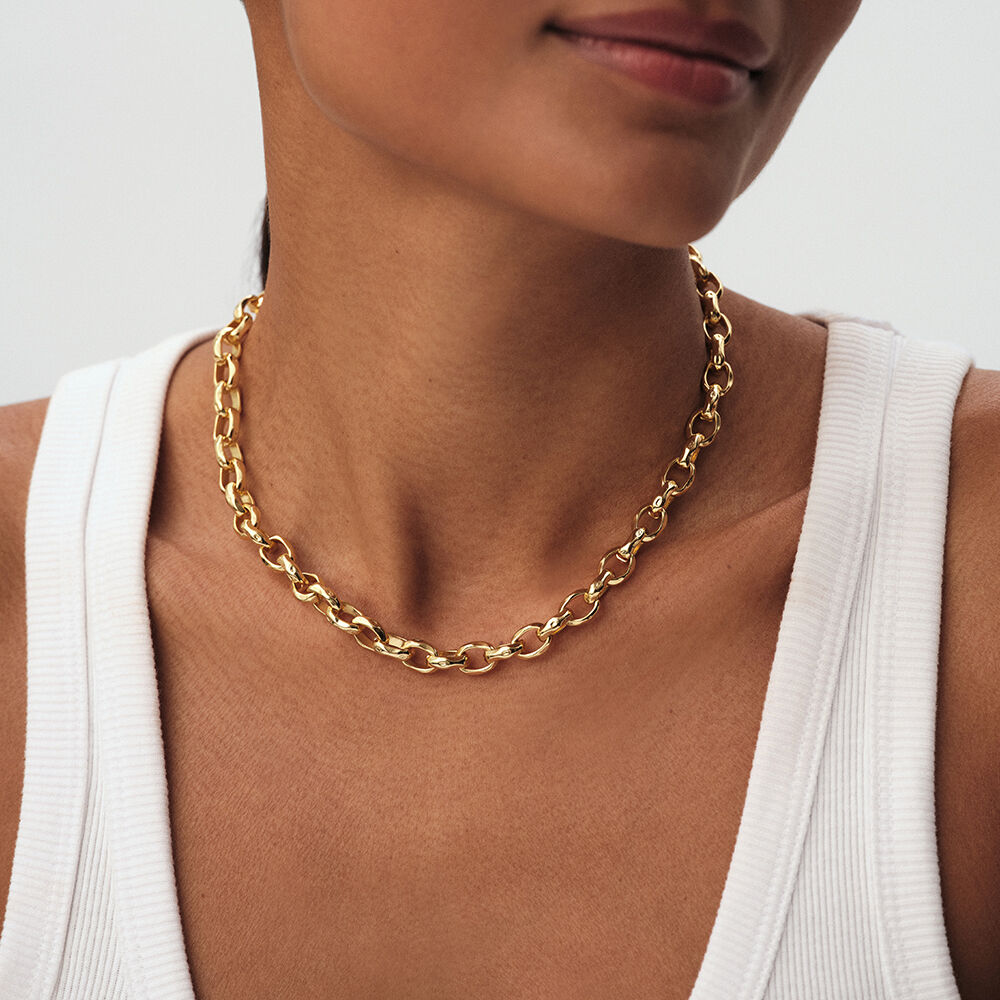 Collier ras du cou MAILLE MARTELÉE - Doré - Colliers fantaisie  | Agatha