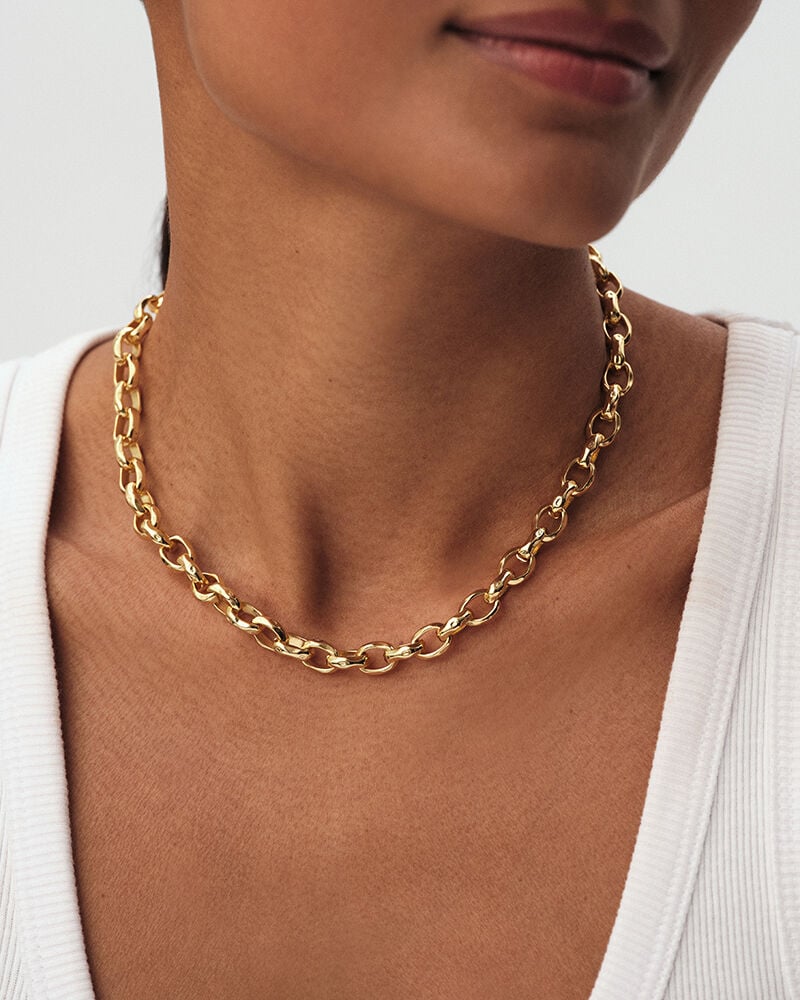 Collier ras du cou MAILLE MARTELÉE - Doré - Colliers fantaisie  | Agatha Collier ras du cou MAILLE MARTELÉE - Doré - Colliers fantaisie  | Agatha