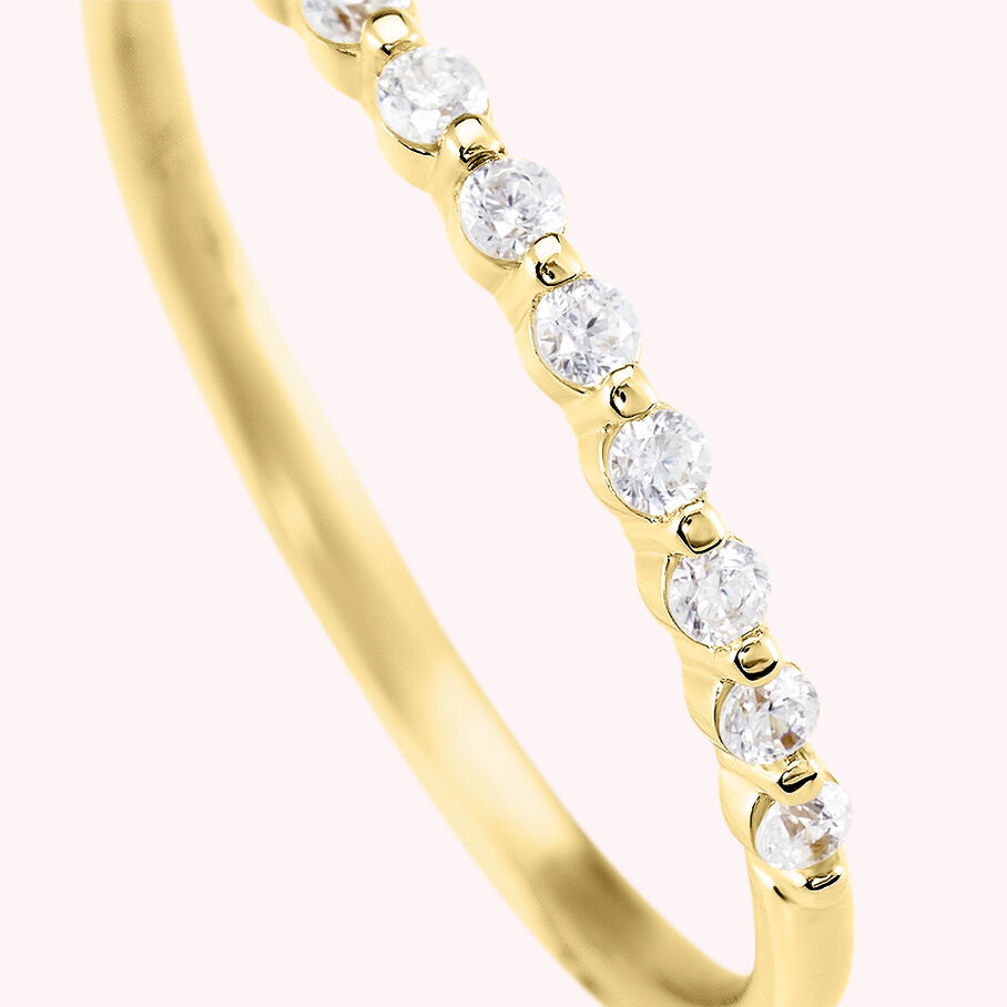 Bague fine BELOVED - Cristal / Doré - Bagues  | Agatha