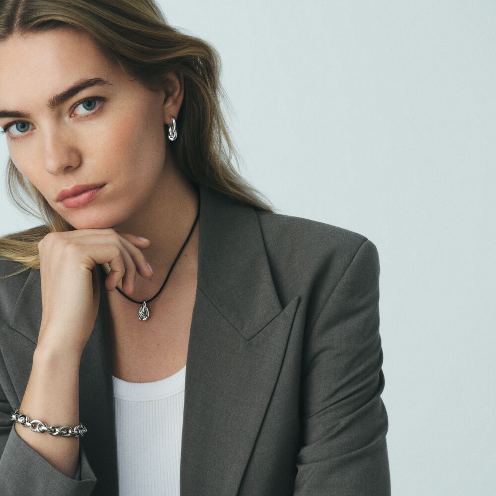 Collier ras du cou LOULOU - Noir / Argenté - Colliers fantaisie  | Agatha