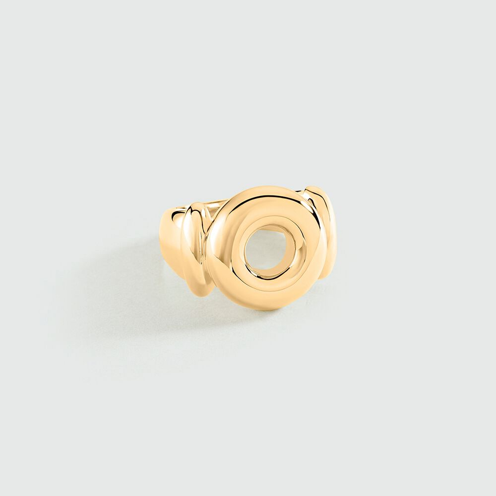 Bague large ALMA - Doré - Bagues fantaisie  | Agatha
