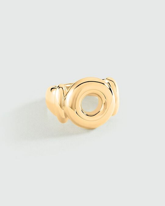 Bague large ALMA - Doré - Bagues fantaisie  | Agatha Bague large ALMA - Doré - Bagues fantaisie  | Agatha