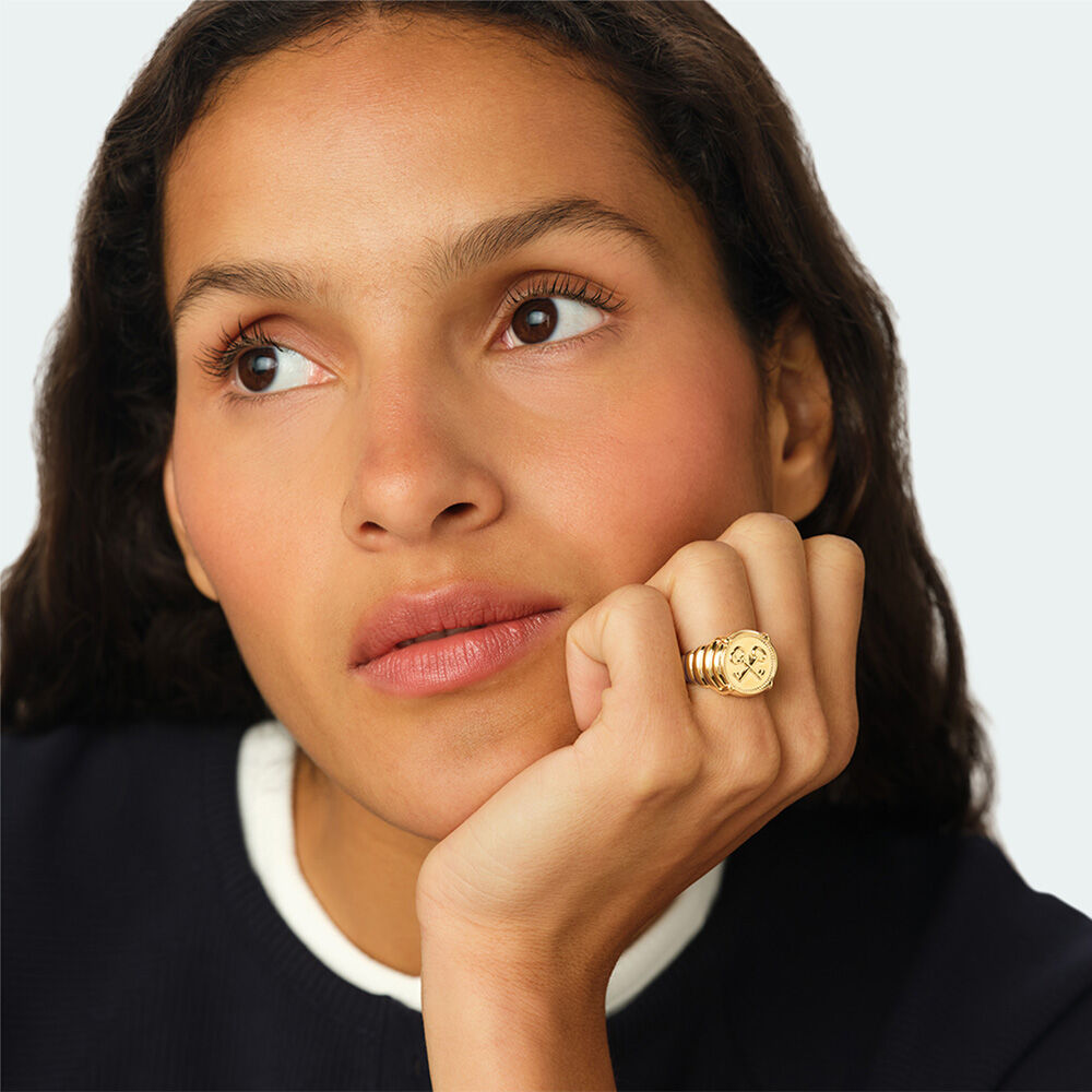 Bague large SAINT HONORE - Dor&eacute; - Bagues larges  | Agatha