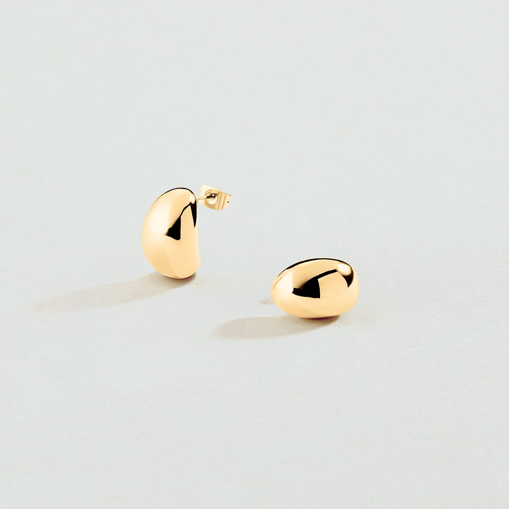 Cr&eacute;oles LEA - Dor&eacute; - Boucles d'oreilles puces  | Agatha