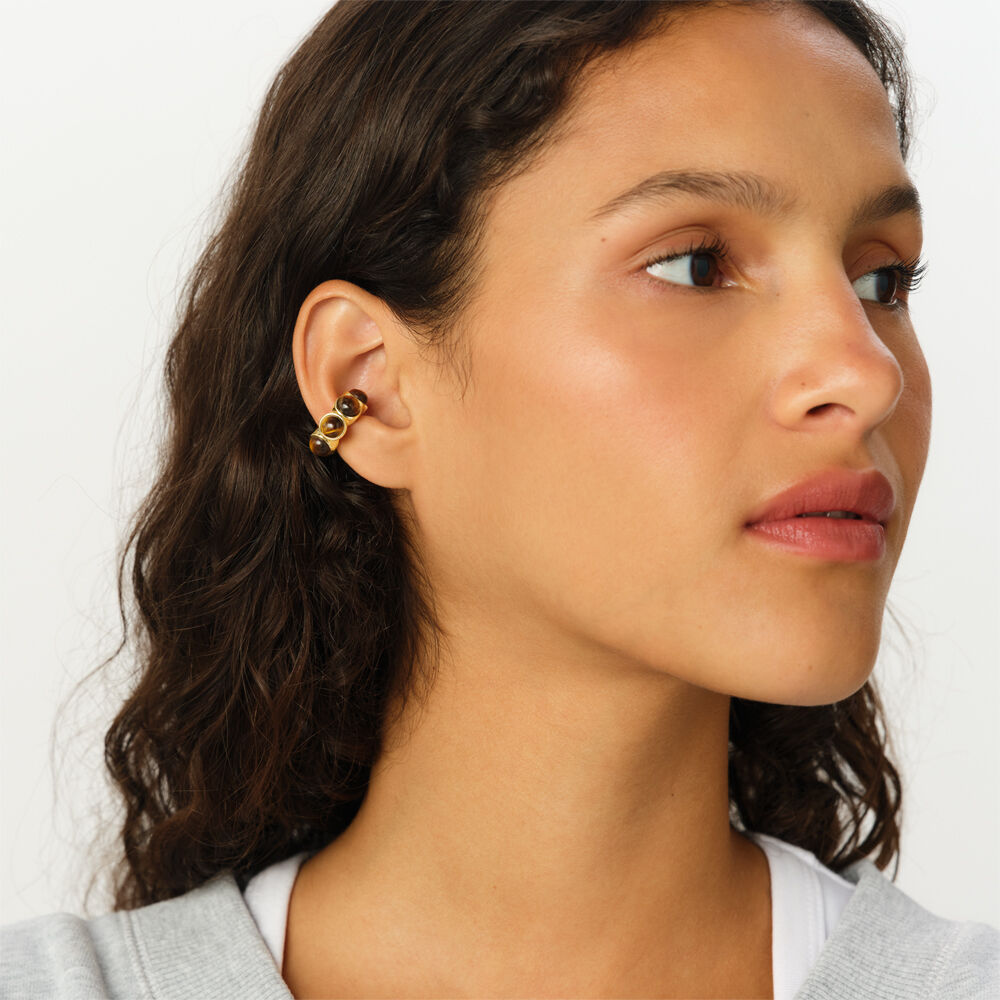 Piercing ear cuff PIERRE BATIGNOLLES - Marron / Dor&eacute; - Piercings  | Agatha