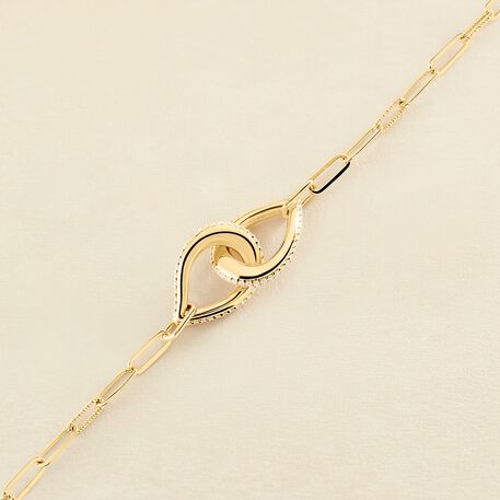 Bracelet souple GEMINI - Cristal / Doré - Bracelets  | Agatha