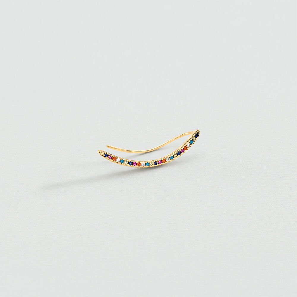Piercing puce RAINBOWS - Multicolore / Doré - Piercings  | Agatha