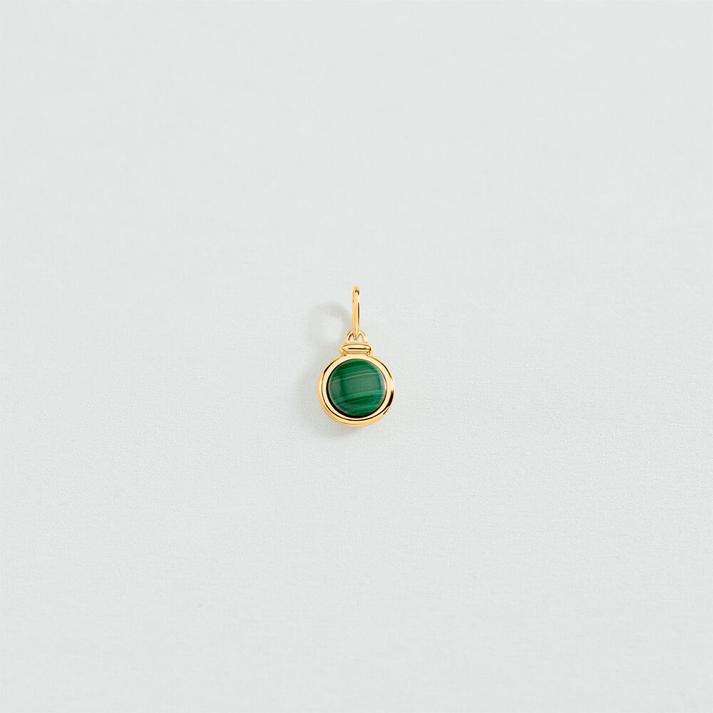 Pendentif TR&Egrave;FLE - Vert / Dor&eacute; - Bijoux  | Agatha