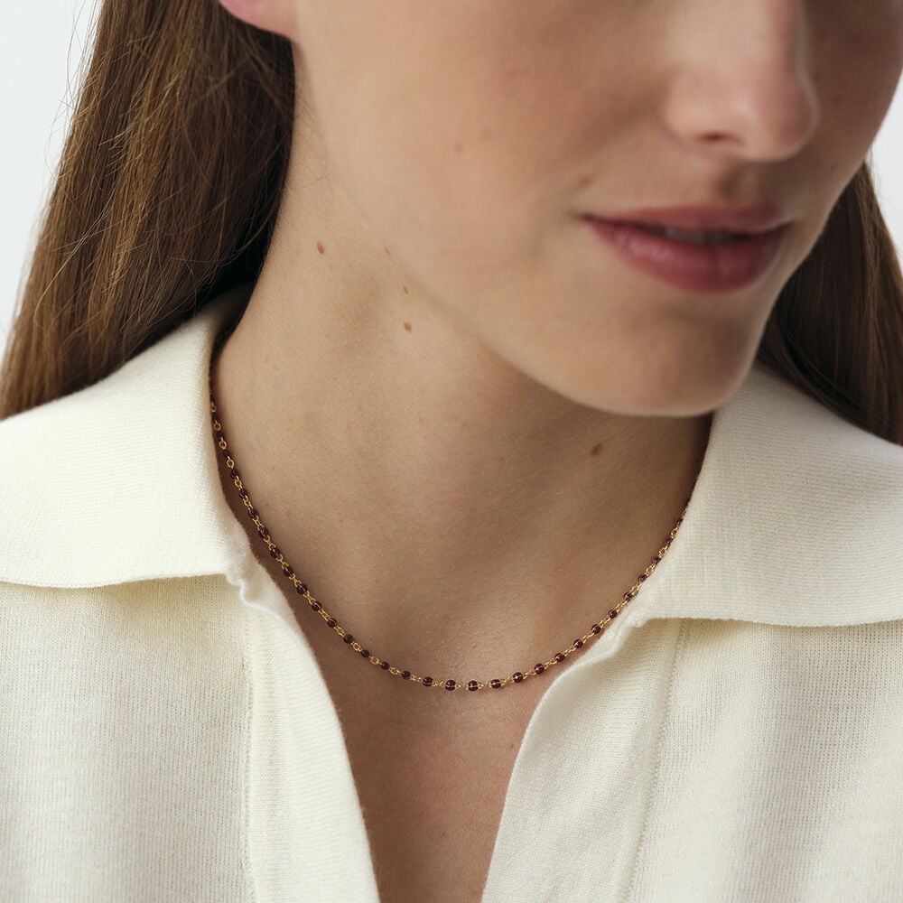 Collier ras du cou SMARTY - Bordeaux / Doré - Colliers ras du cou  | Agatha