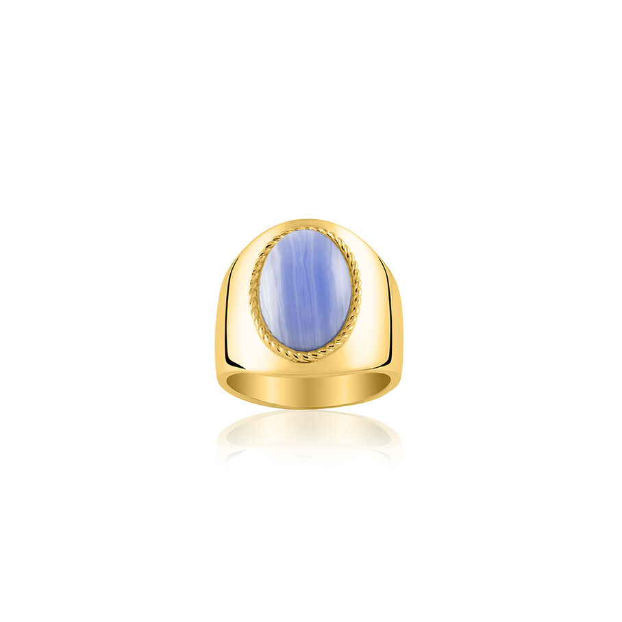 Bague large ALOHA - Blue lace - Bagues  | Agatha