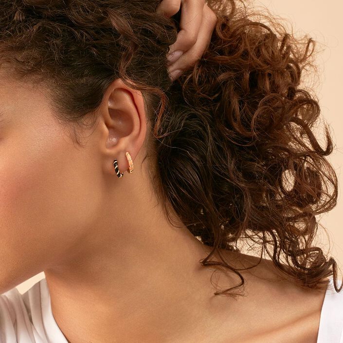 Piercing créole MIX& MATCH - Orange / Doré - Piercings  | Agatha