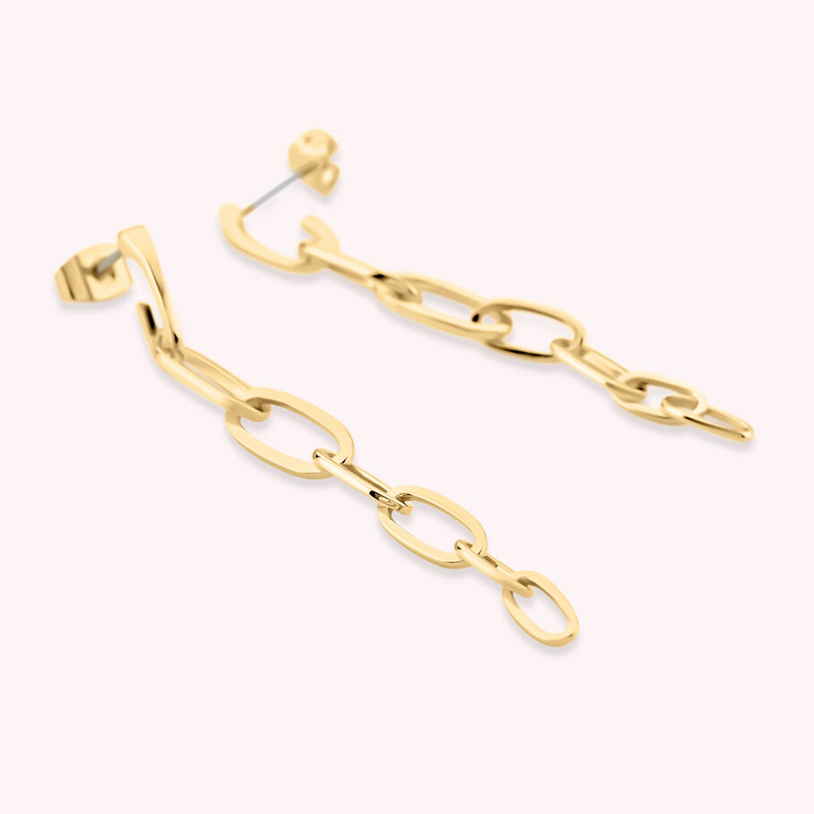 Boucles d'oreilles pendantes CHAIN - Doré - Boucles d'oreilles  | Agatha