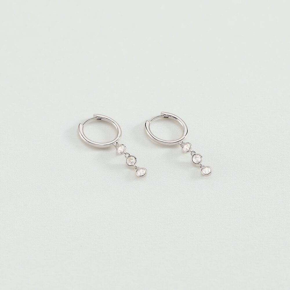 Créoles BRILLANT - Cristal / Argenté - Boucles d'oreilles fantaisies  | Agatha