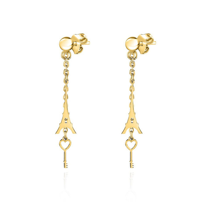 Boucles d'oreilles pendantes EIFFEL KEY - Doré - Boucles d'oreilles  | Agatha