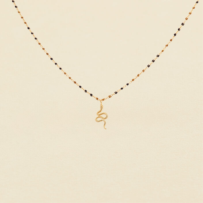 Collier ras du cou SMARTY - Noir / Doré - Colliers  | Agatha