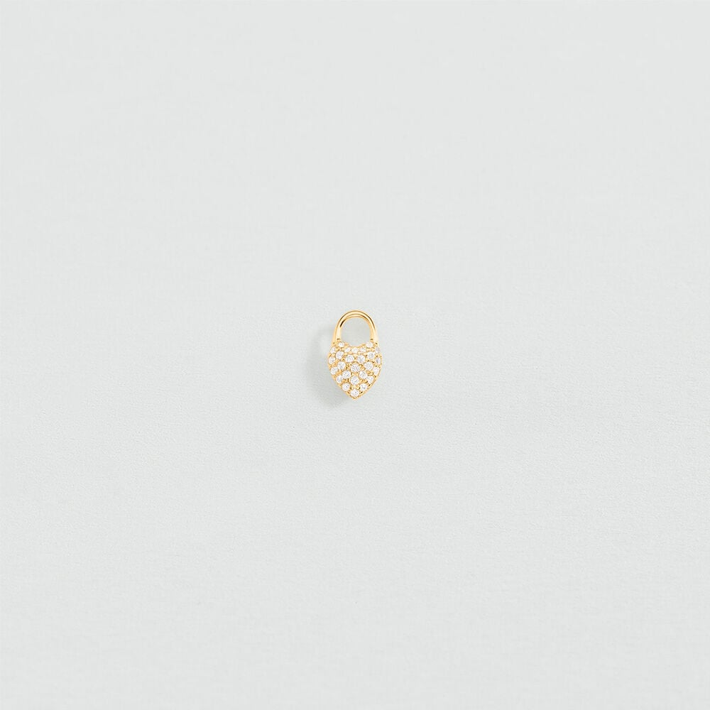 Pendentif PAMPILLE C&OElig;UR PAV&Eacute; - Cristal / Dor&eacute; - Nouveaut&eacute;s  | Agatha
