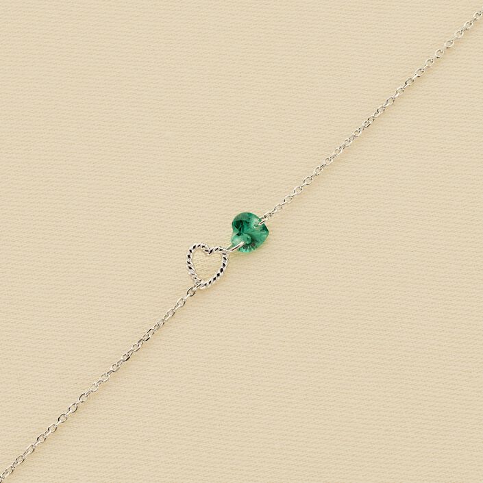 Bracelet souple BEGUIN - Vert / Argenté - Bracelets  | Agatha