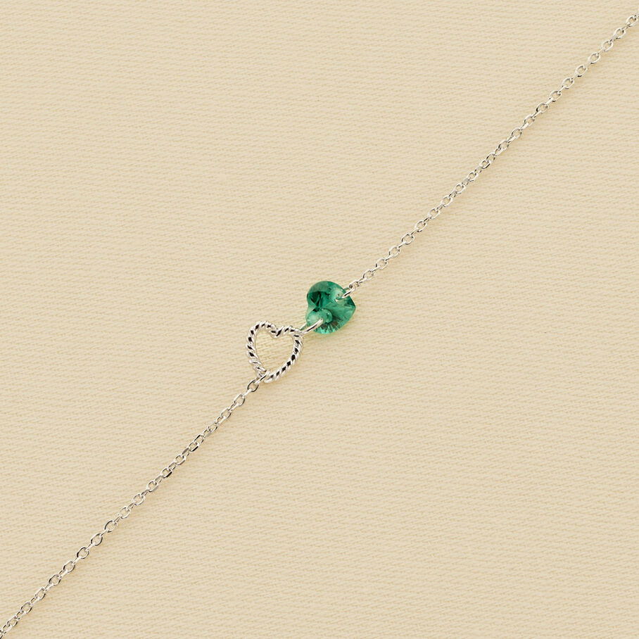 Bracelet souple BEGUIN - Vert / Argenté - Bracelets  | Agatha