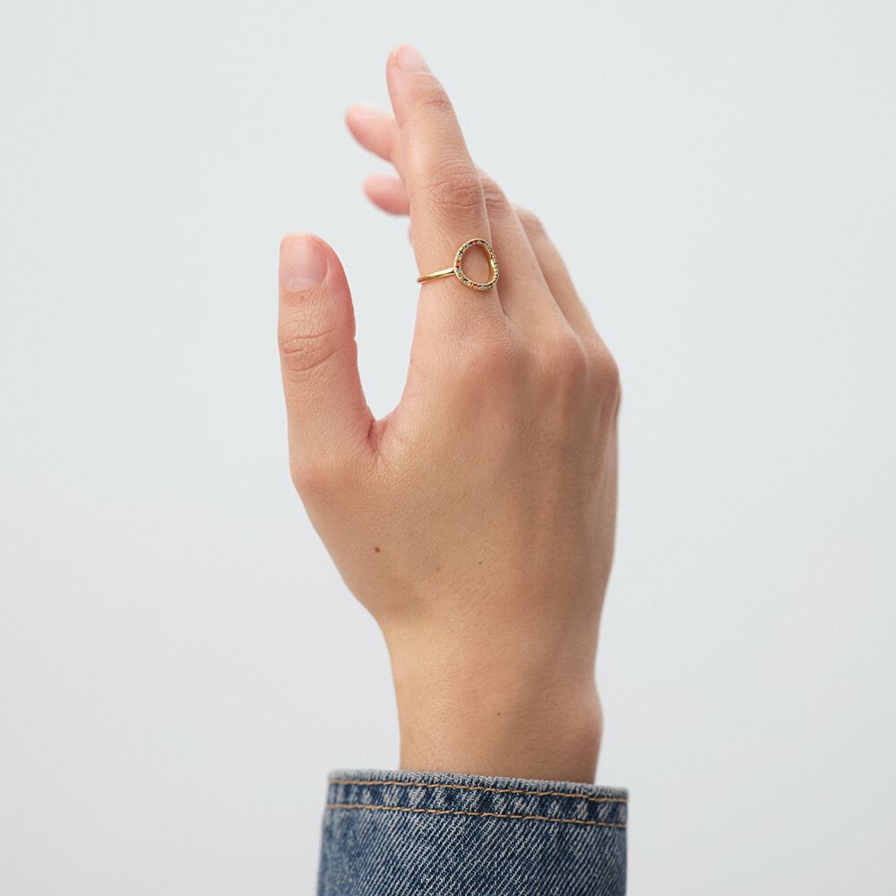 Bague fine RAINBOW - Multicolore / Dor&eacute; - Bagues avec pierre  | Agatha