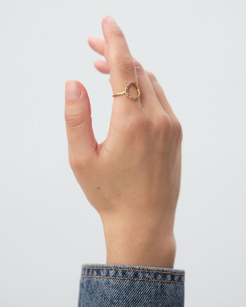 Bague fine RAINBOW - Multicolore / Doré - Bagues avec pierre  | Agatha Bague fine RAINBOW - Multicolore / Doré - Bagues avec pierre  | Agatha