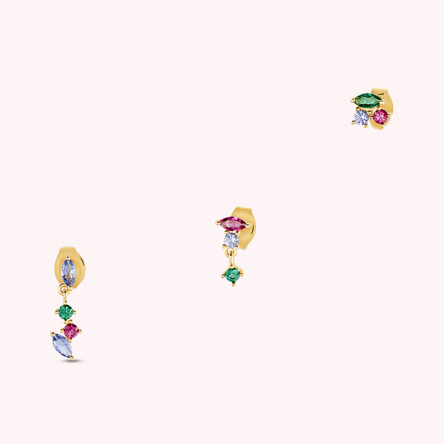 Piercing puce AMAS - Multicolore / Doré - Piercings  | Agatha