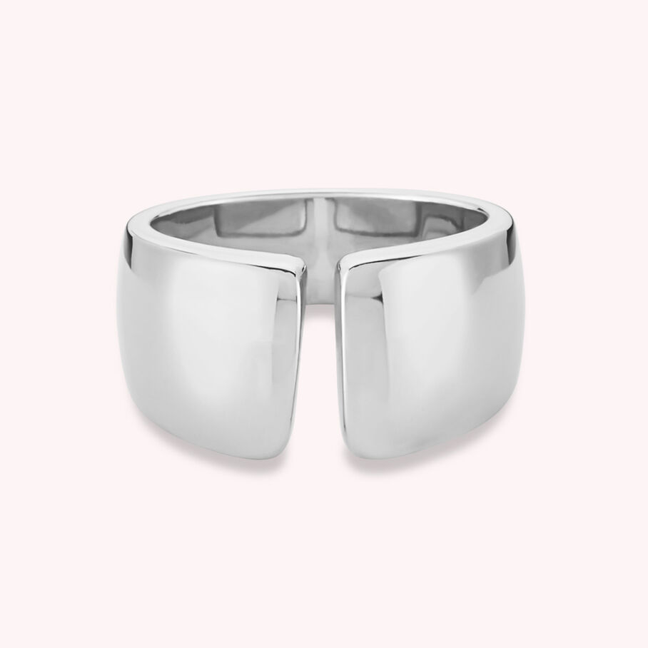 Bague large APERTA - Argenté - Bagues  | Agatha