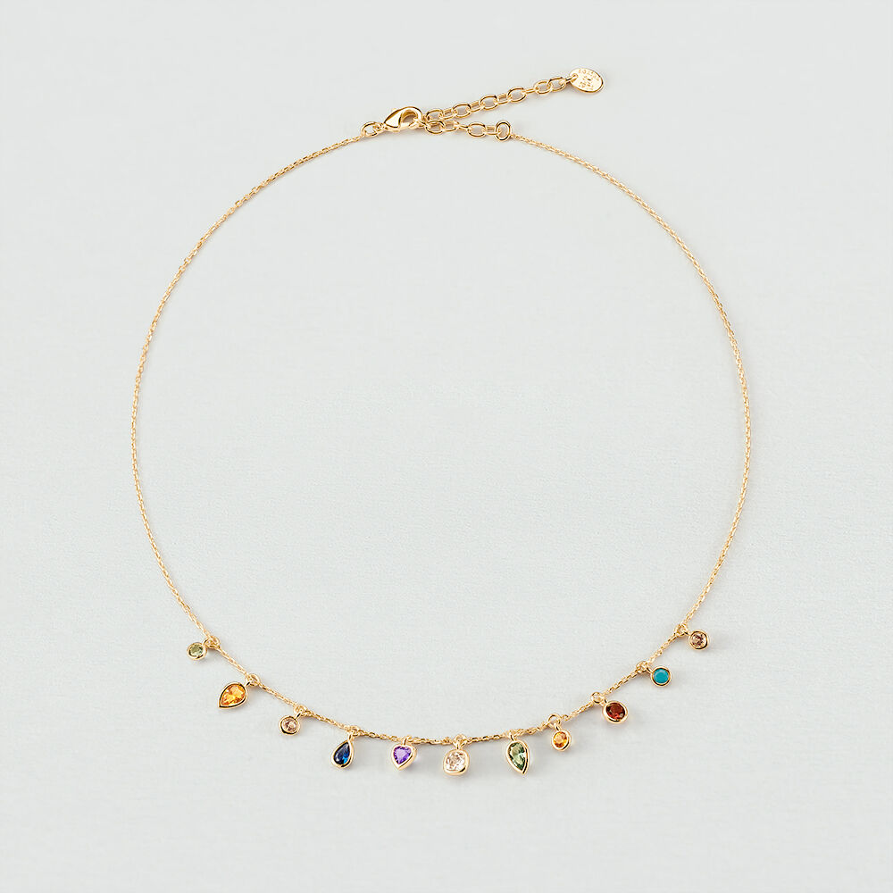 Collier ras du cou CANDY - Multicolore / Dor&eacute; - Colliers fantaisie  | Agatha