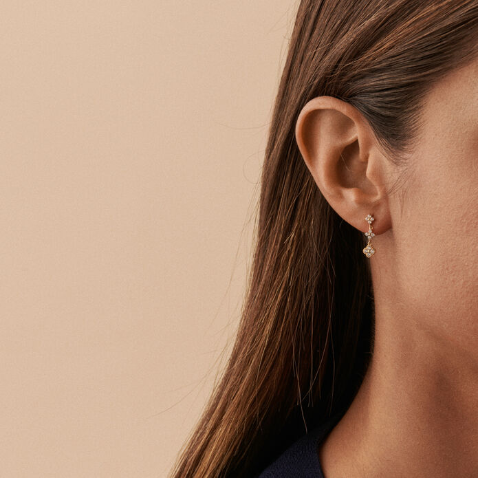 Boucles d'oreilles pendantes BELOVED - Cristal / Doré - Boucles d'oreilles  | Agatha