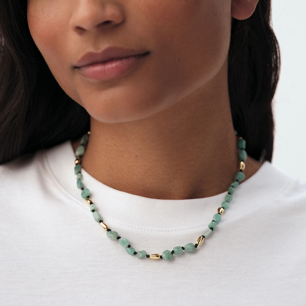 Collier ras du cou ODYSSEE - Turquoise / Doré - Colliers ras du cou  | Agatha